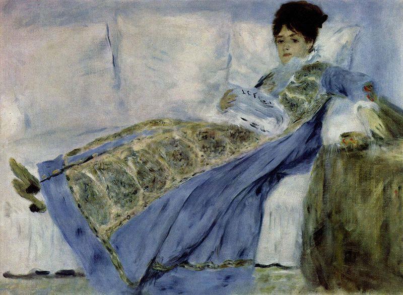Pierre-Auguste Renoir Madame Monet auf dem Divan oil painting picture
